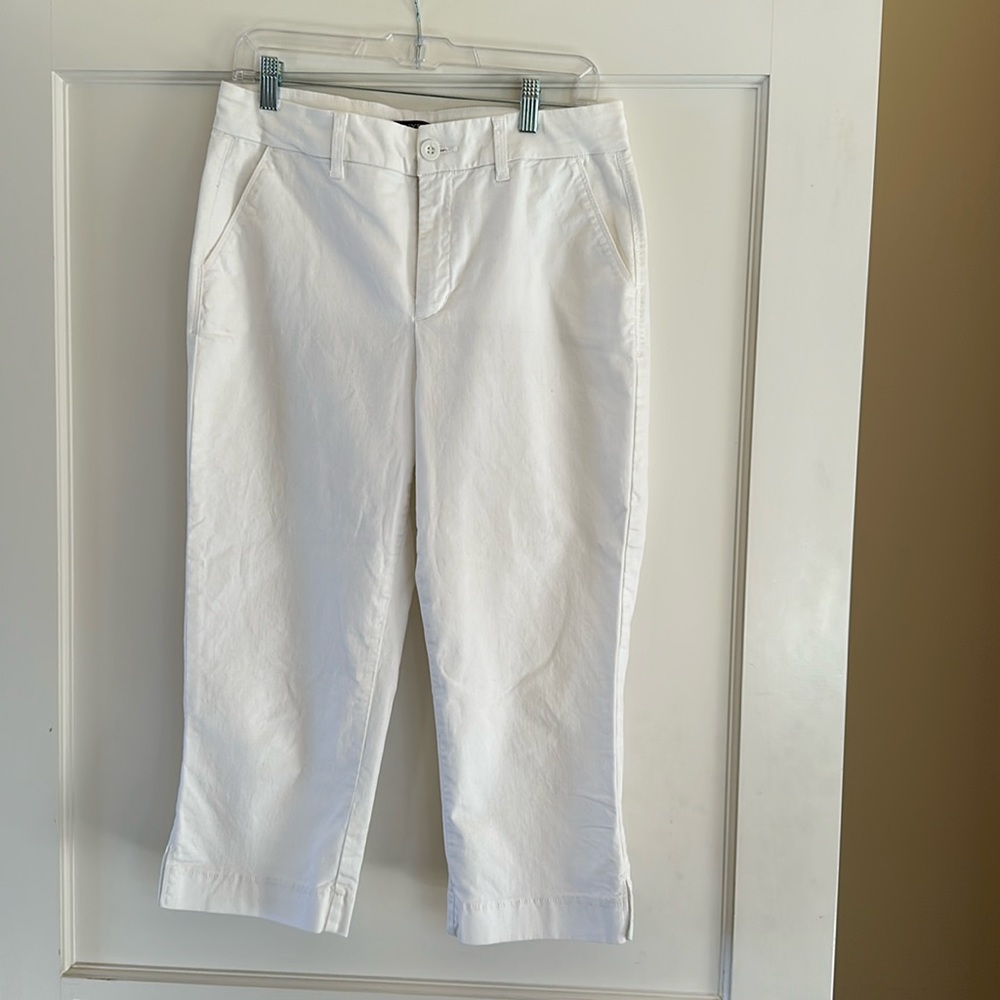 NYDJ Chino White Cropped Pants Size 10